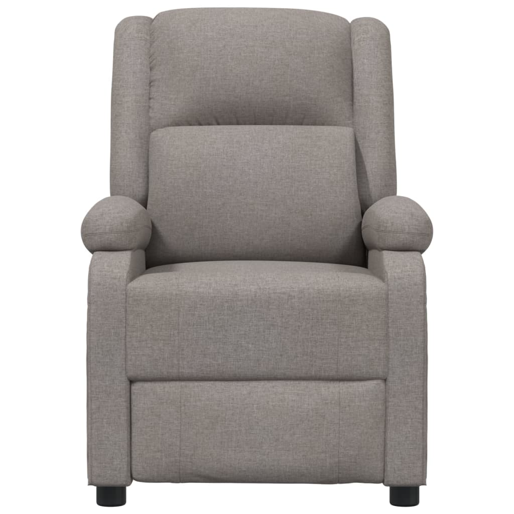 Fauteuil verstelbaar elektrisch stof taupe