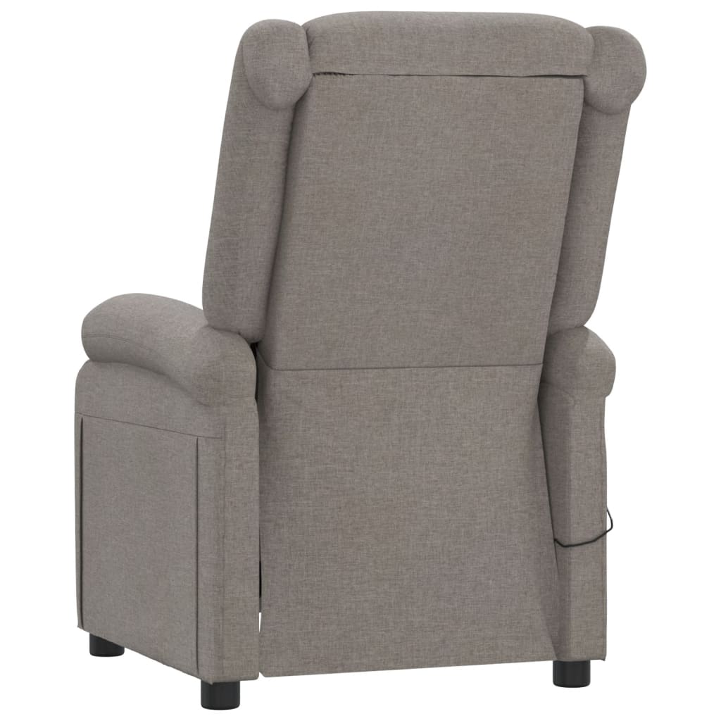 Fauteuil verstelbaar elektrisch stof taupe
