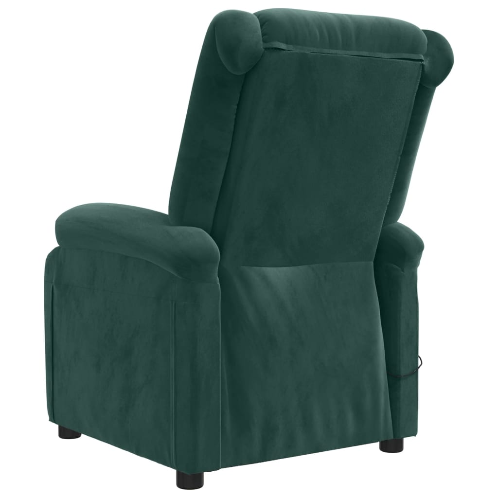 Fauteuil verstelbaar elektrisch stof donkergroen