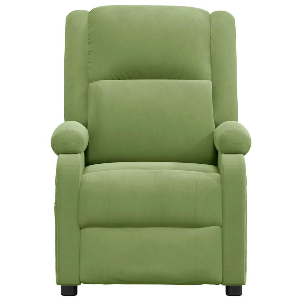 Fauteuil elektrisch verstelbaar fluweel lichtgroen