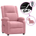 Fauteuil elektrisch fluweel roze