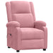 Fauteuil elektrisch fluweel roze