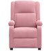 Fauteuil elektrisch fluweel roze