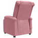 Fauteuil elektrisch fluweel roze