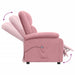 Fauteuil elektrisch fluweel roze