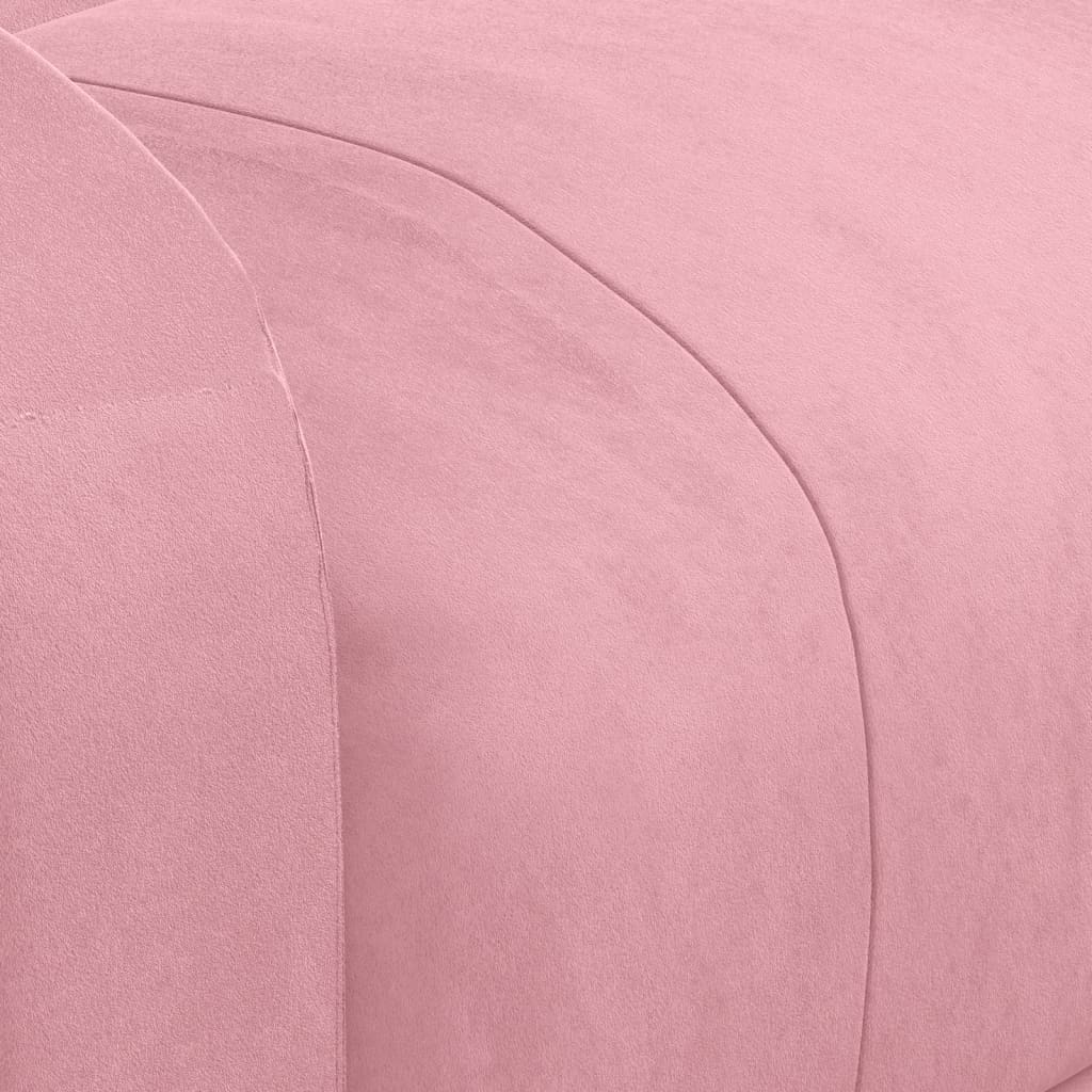 Fauteuil elektrisch fluweel roze