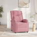 Fauteuil elektrisch fluweel roze