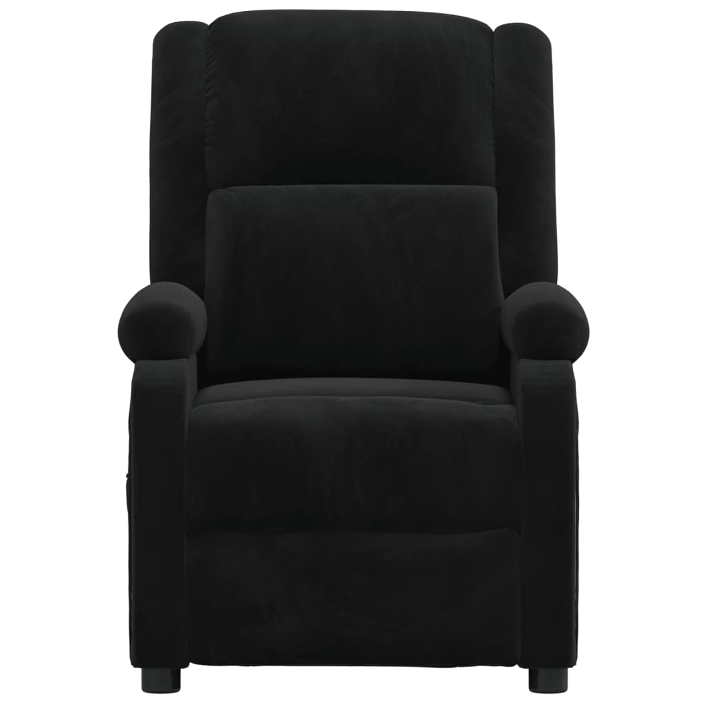 Fauteuil verstelbaar elektrisch stof zwart
