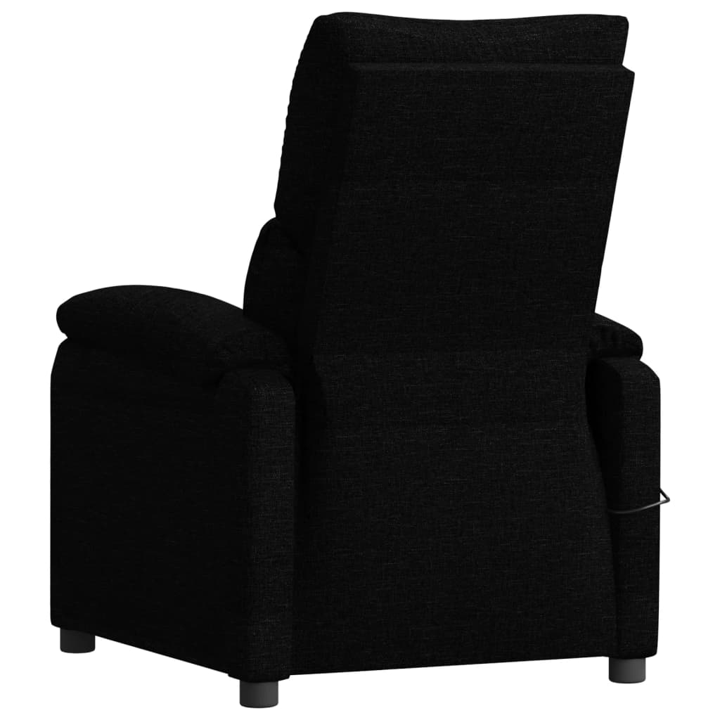 Fauteuil verstelbaar elektrisch stof zwart