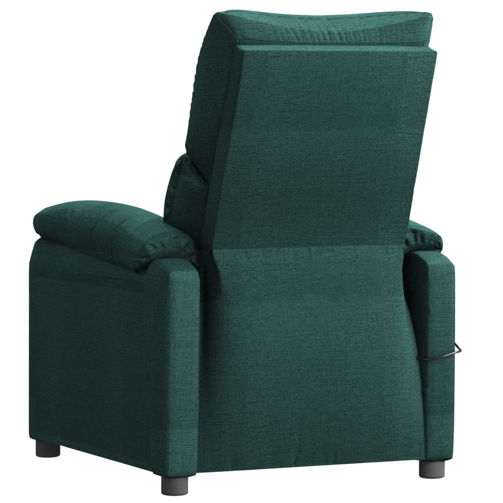 Fauteuil verstelbaar elektrisch stof donkergroen