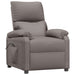 Fauteuil verstelbaar elektrisch stof taupe