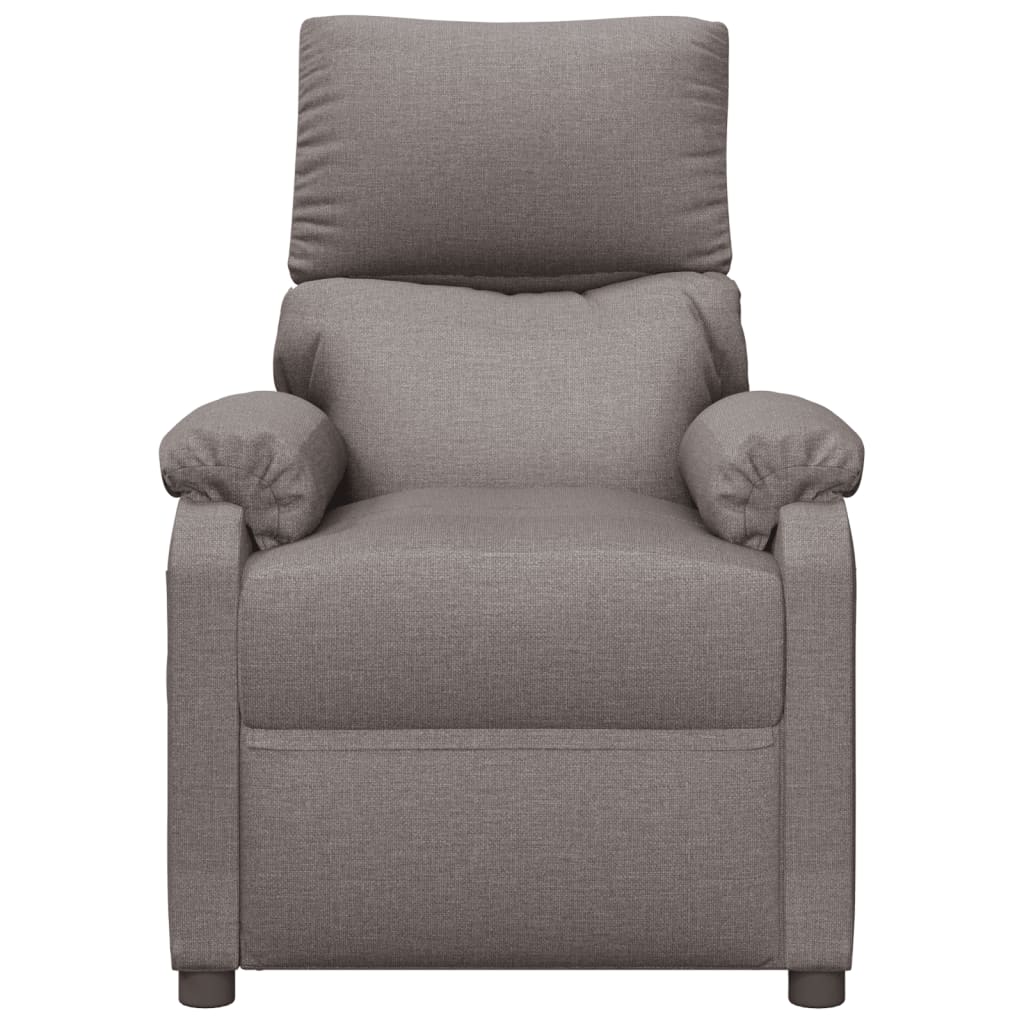 Fauteuil verstelbaar elektrisch stof taupe