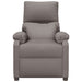 Fauteuil verstelbaar elektrisch stof taupe