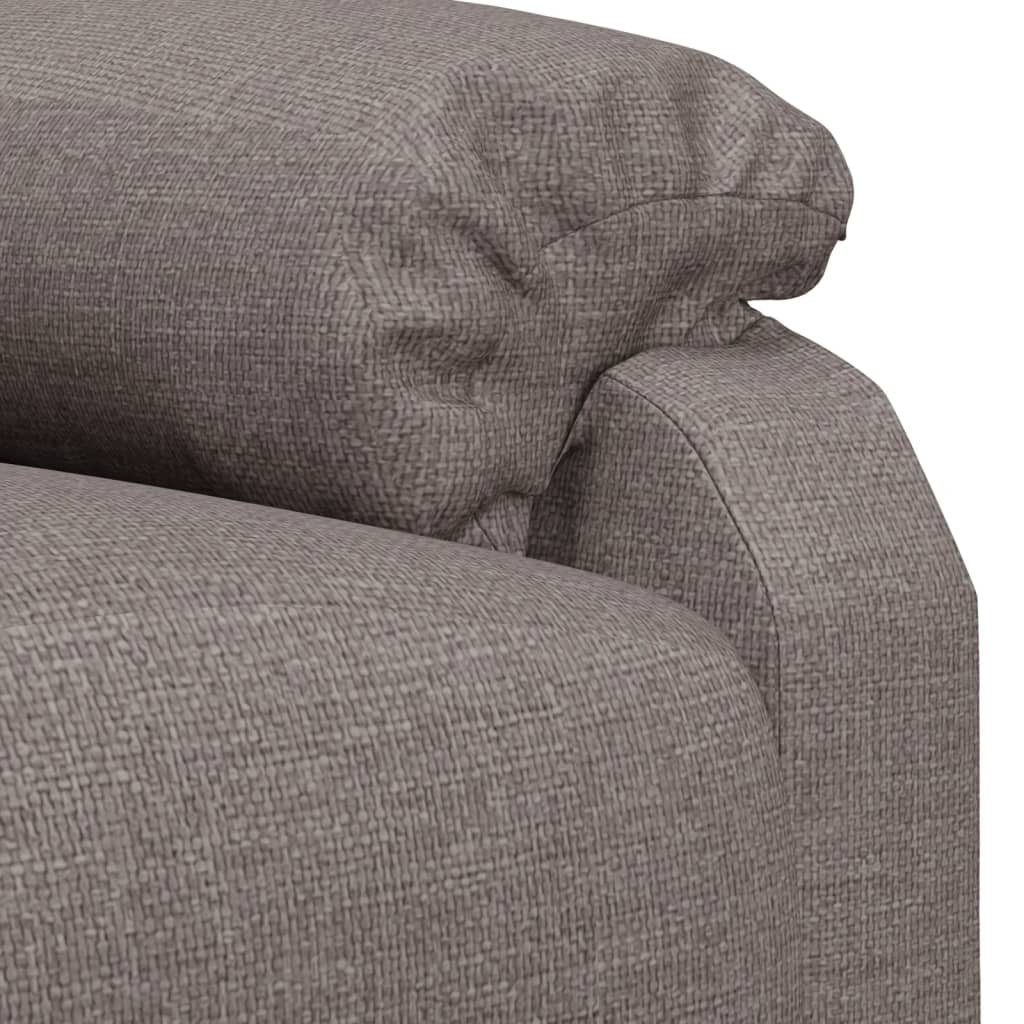 Fauteuil verstelbaar elektrisch stof taupe