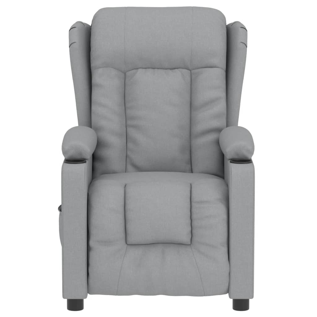 Fauteuil elektrisch verstelbaar stof lichtgrijs