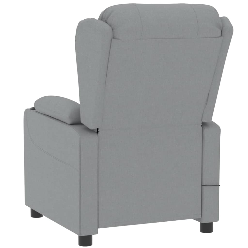 Fauteuil elektrisch verstelbaar stof lichtgrijs