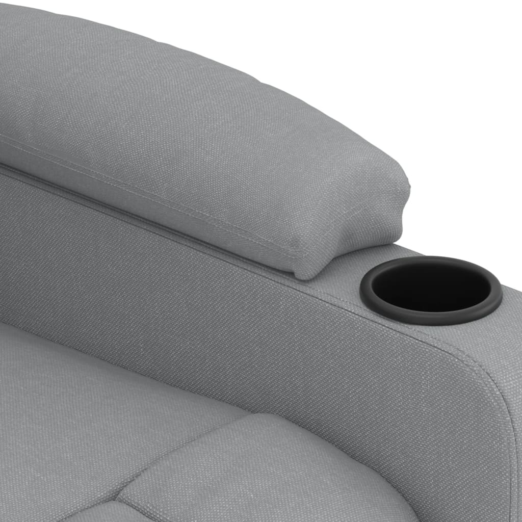 Fauteuil elektrisch verstelbaar stof lichtgrijs