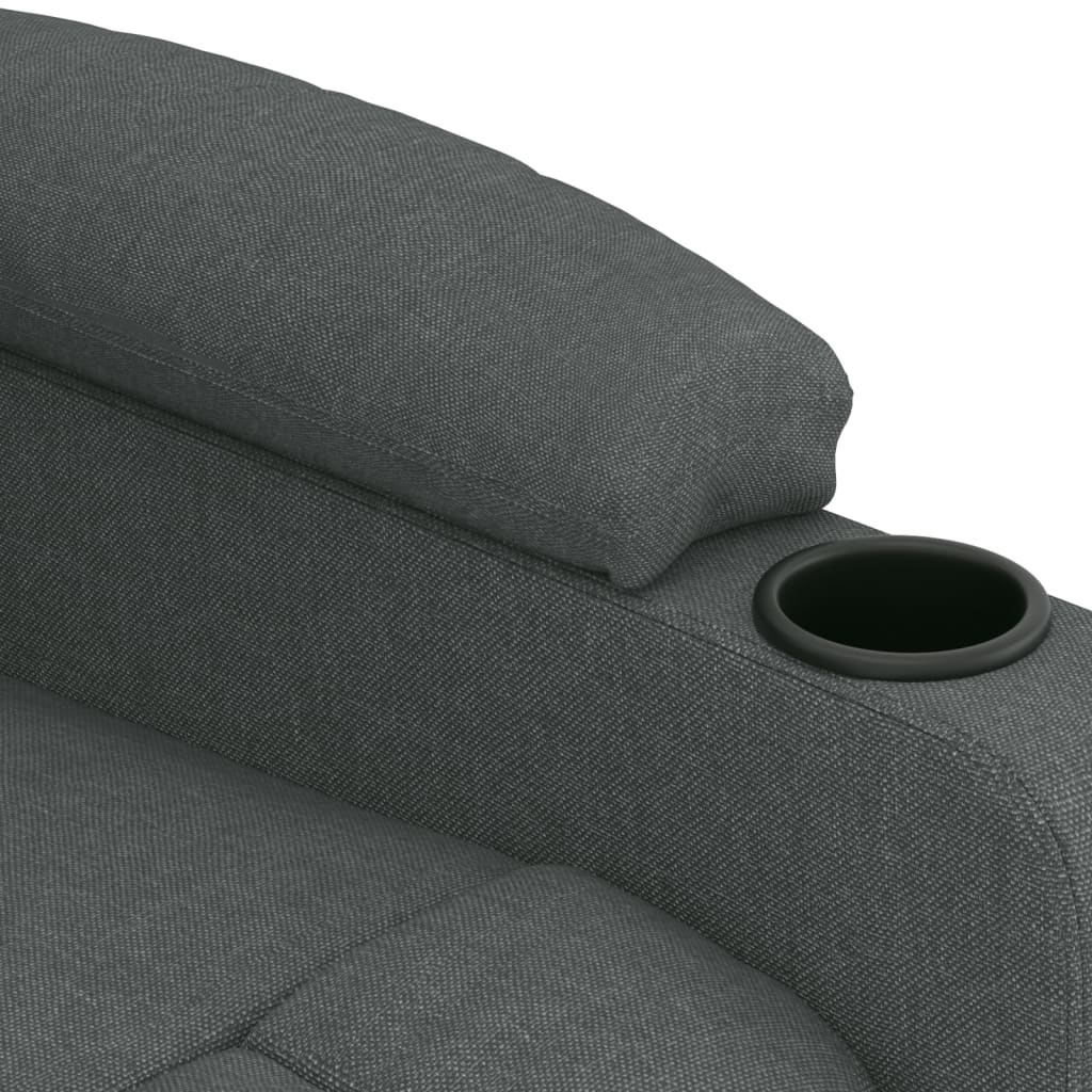Fauteuil elektrisch verstelbaar stof donkergrijs