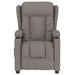 Fauteuil verstelbaar elektrisch stof taupe