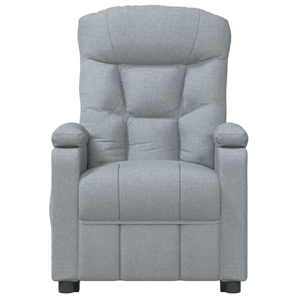 Fauteuil elektrisch verstelbaar stof lichtgrijs