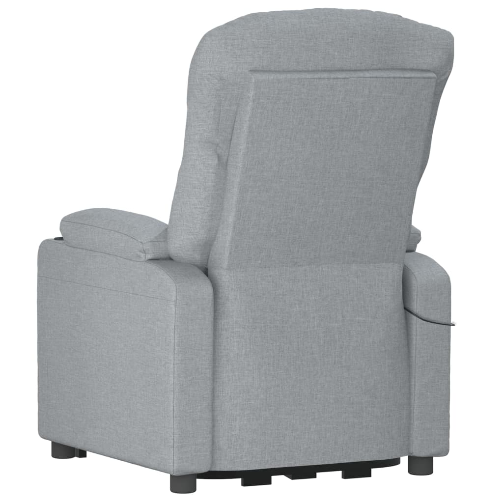 Fauteuil elektrisch verstelbaar stof lichtgrijs