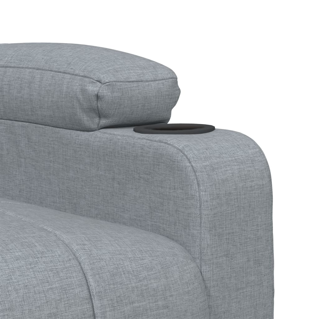 Fauteuil elektrisch verstelbaar stof lichtgrijs
