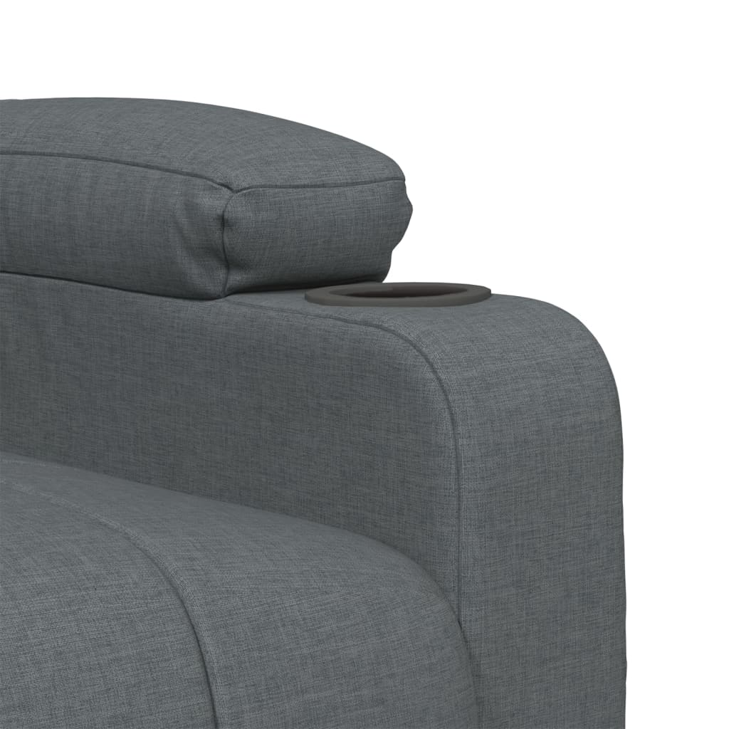 Fauteuil elektrisch verstelbaar stof donkergrijs