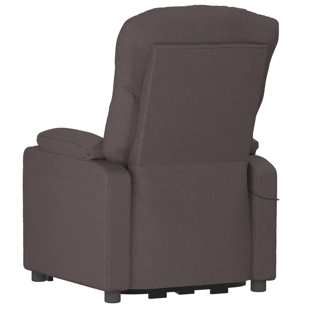 Fauteuil verstelbaar elektrisch stof donkerbruin
