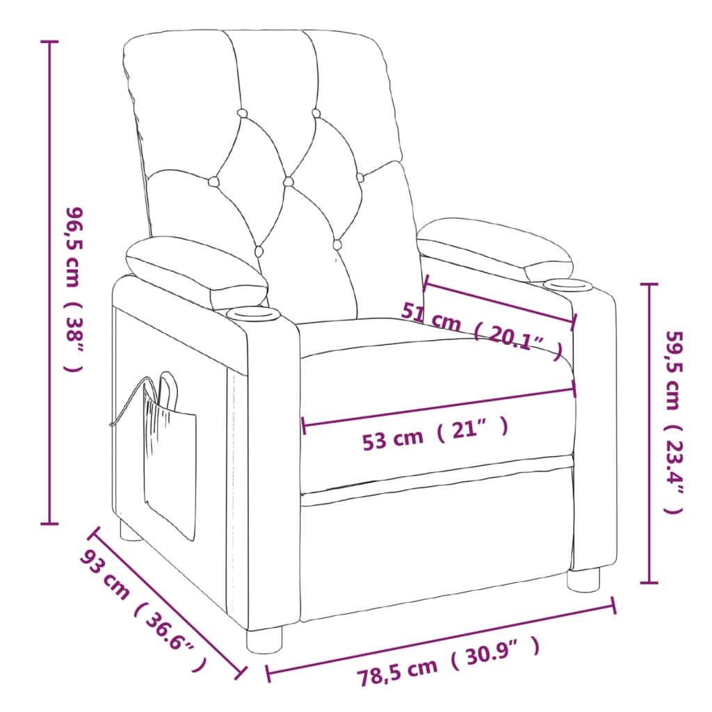 Fauteuil elektrisch verstelbaar stof lichtgrijs