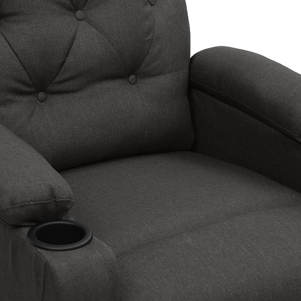 Fauteuil elektrisch verstelbaar stof donkergrijs