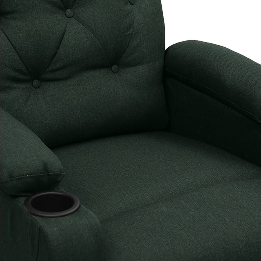 Fauteuil verstelbaar elektrisch stof donkergroen