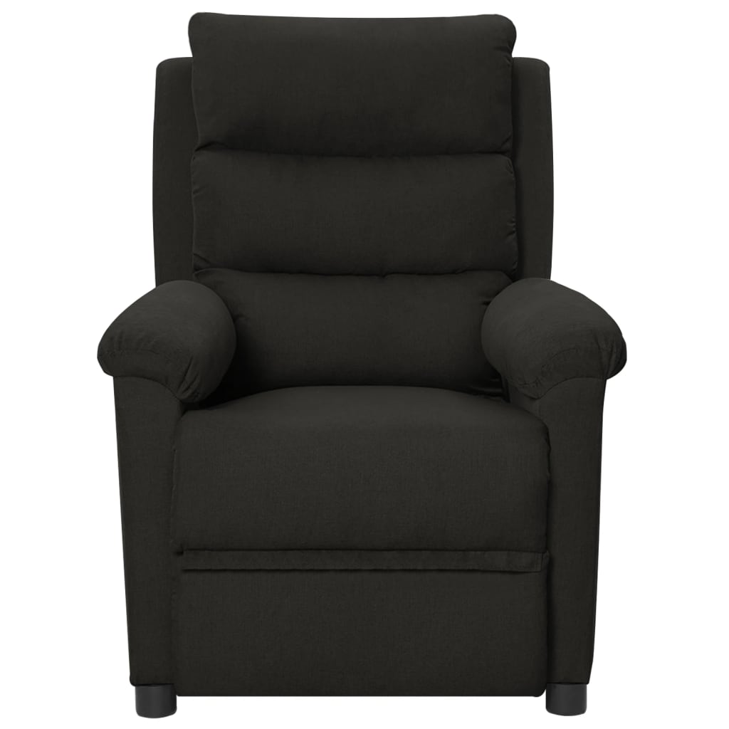 Fauteuil verstelbaar elektrisch stof zwart