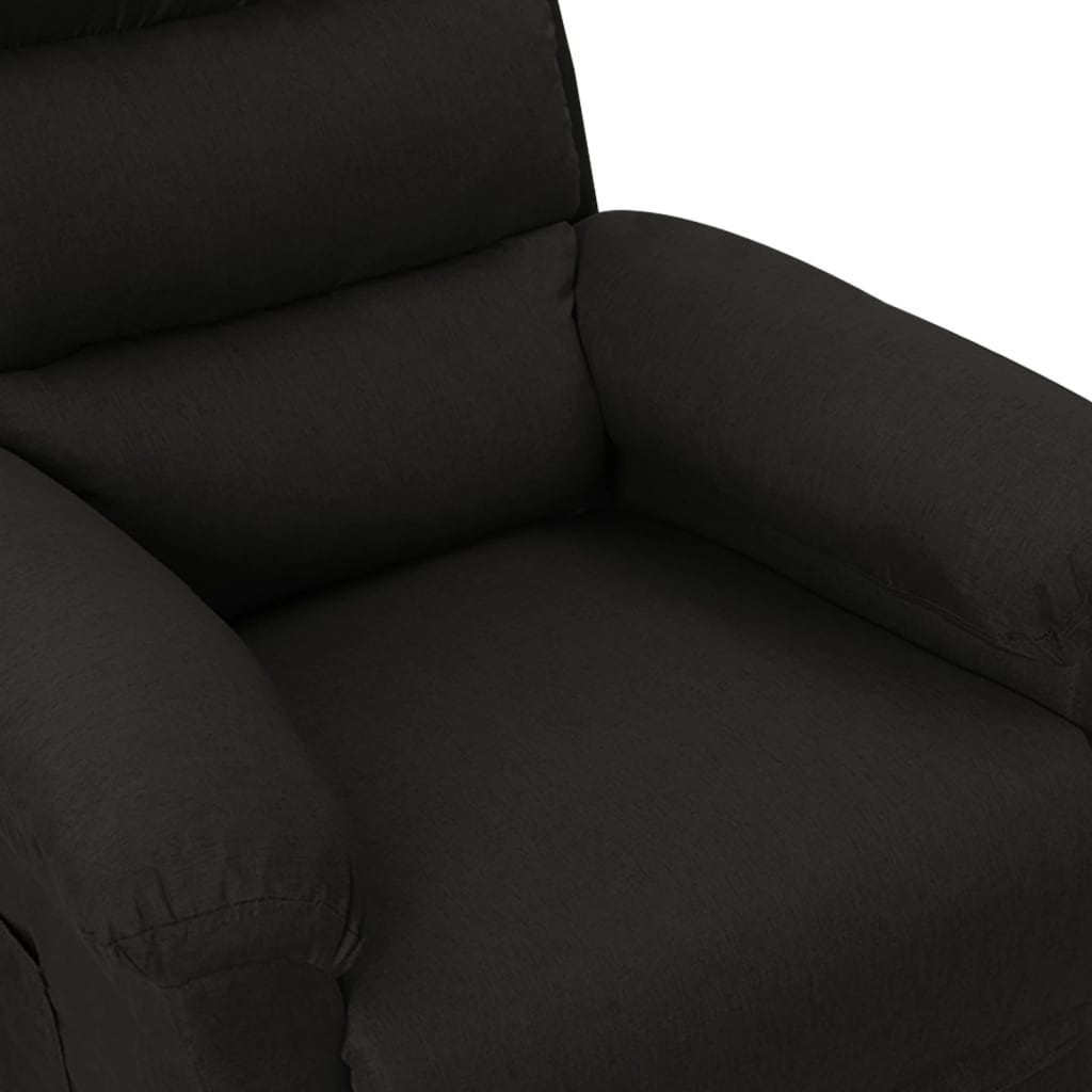 Fauteuil verstelbaar elektrisch stof zwart