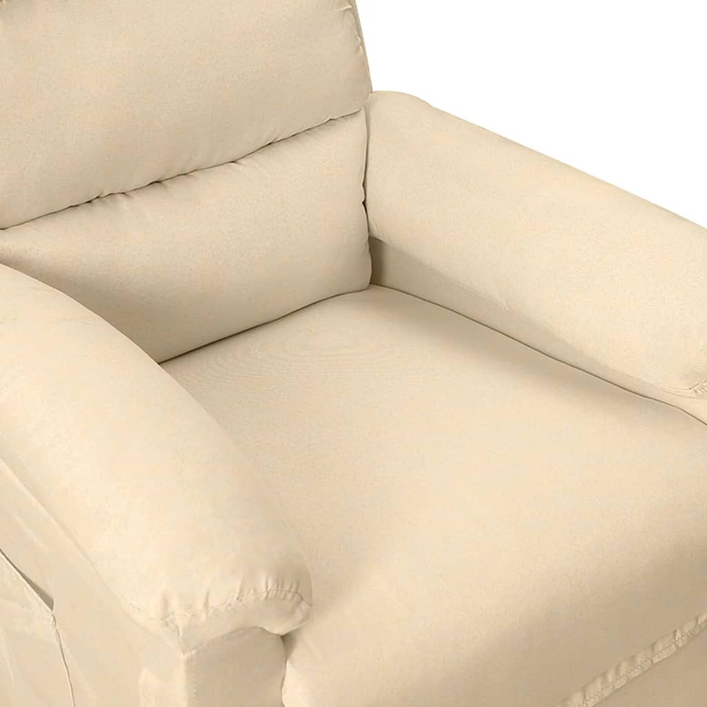 Fauteuil verstelbaar elektrisch stof crèmekleurig