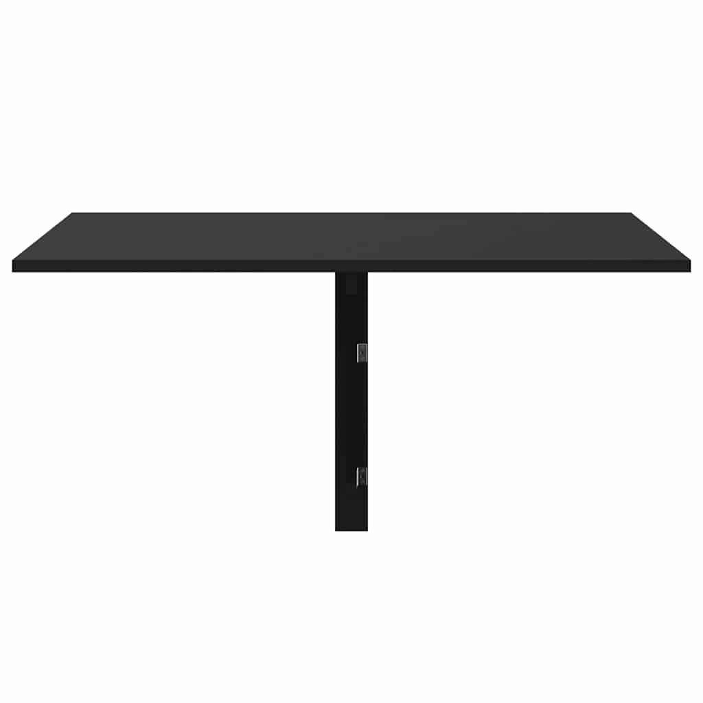 Wandtafel inklapbaar 100x60x56 cm bewerkt hout zwart