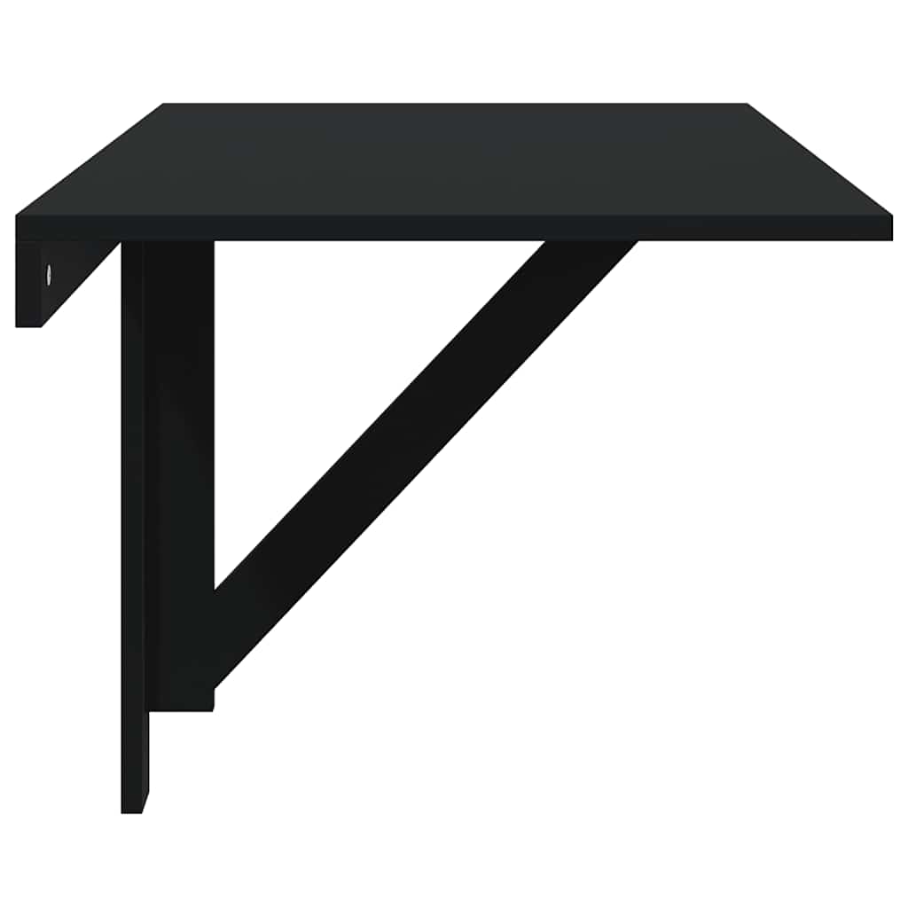 Wandtafel inklapbaar 100x60x56 cm bewerkt hout zwart