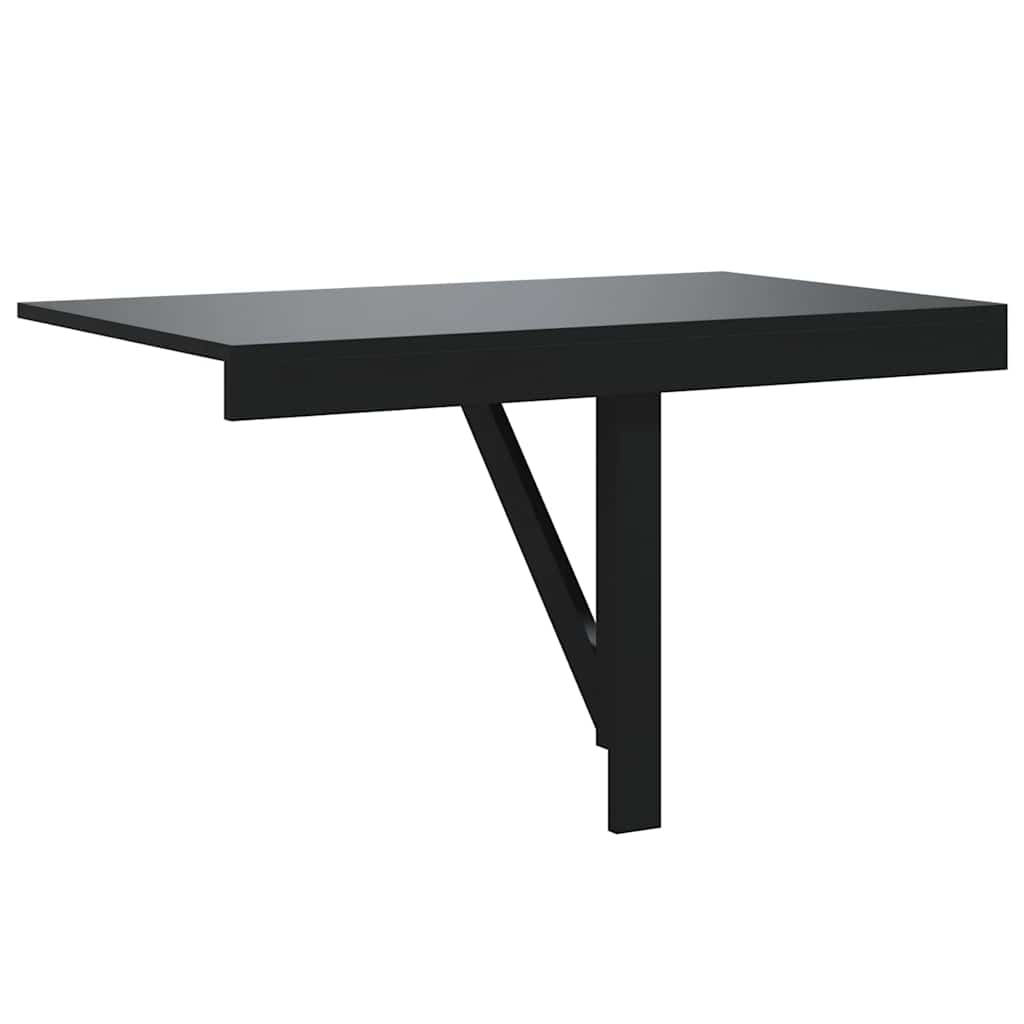 Wandtafel inklapbaar 100x60x56 cm bewerkt hout zwart