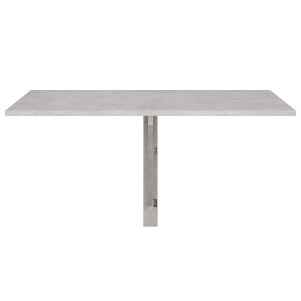 Wandtafel inklapbaar 100x60x56 cm bewerkt hout betongrijs