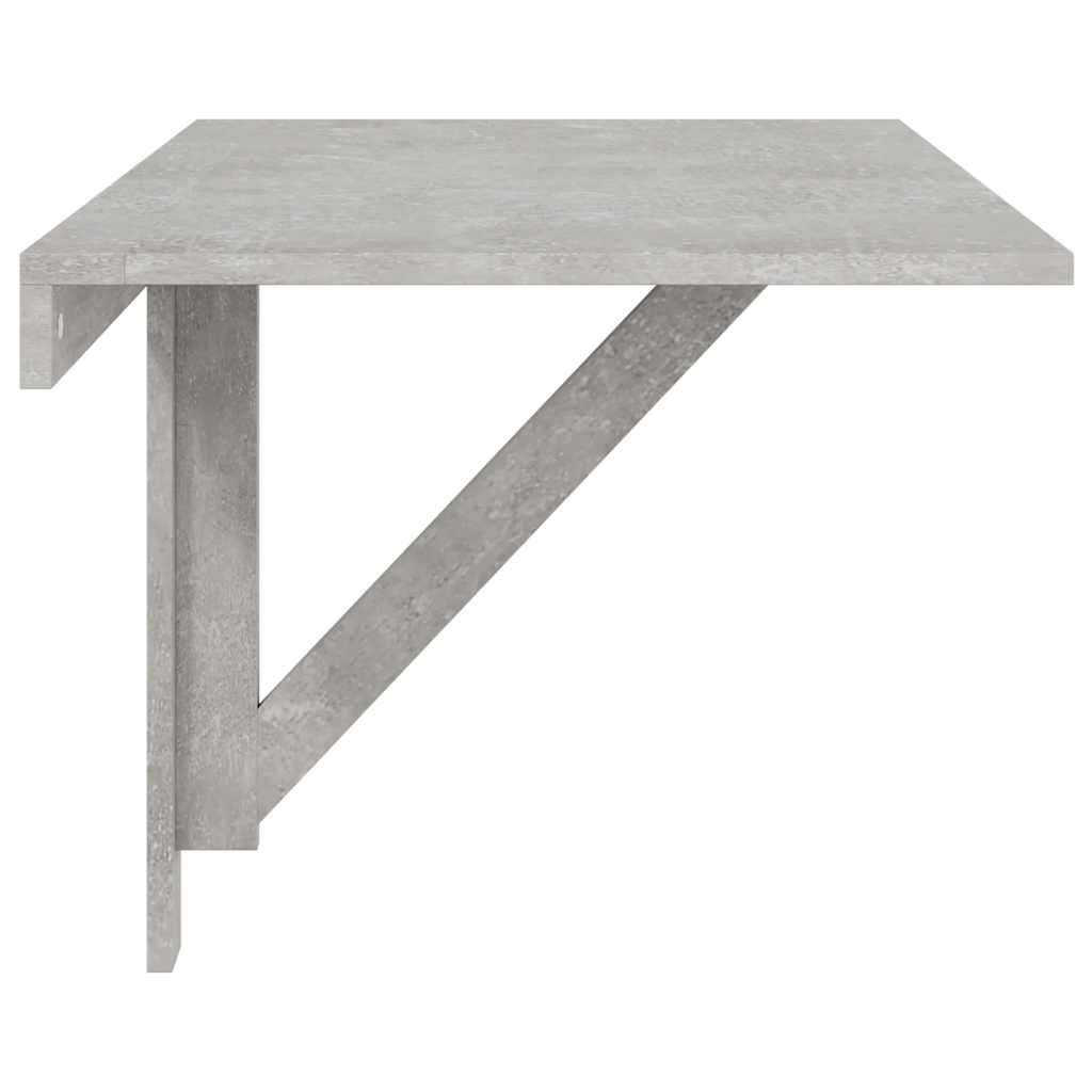 Wandtafel inklapbaar 100x60x56 cm bewerkt hout betongrijs