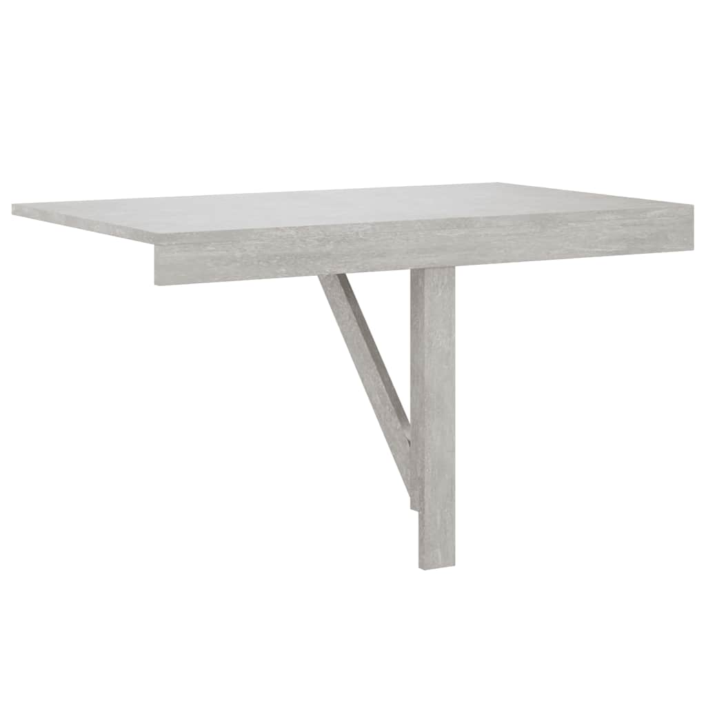 Wandtafel inklapbaar 100x60x56 cm bewerkt hout betongrijs