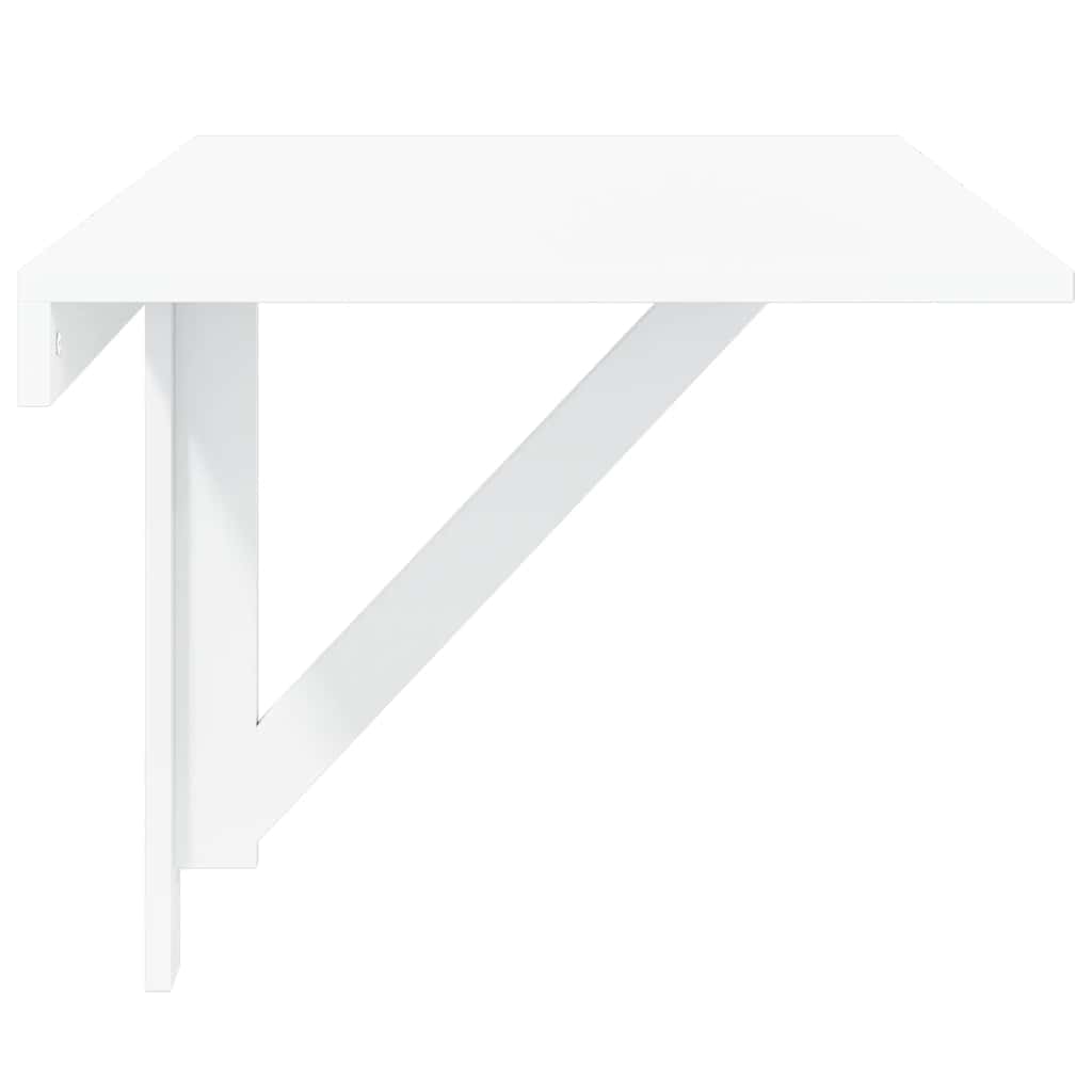 Wandtafel inklapbaar 100x60x56 cm bewerkt hout hoogglans wit