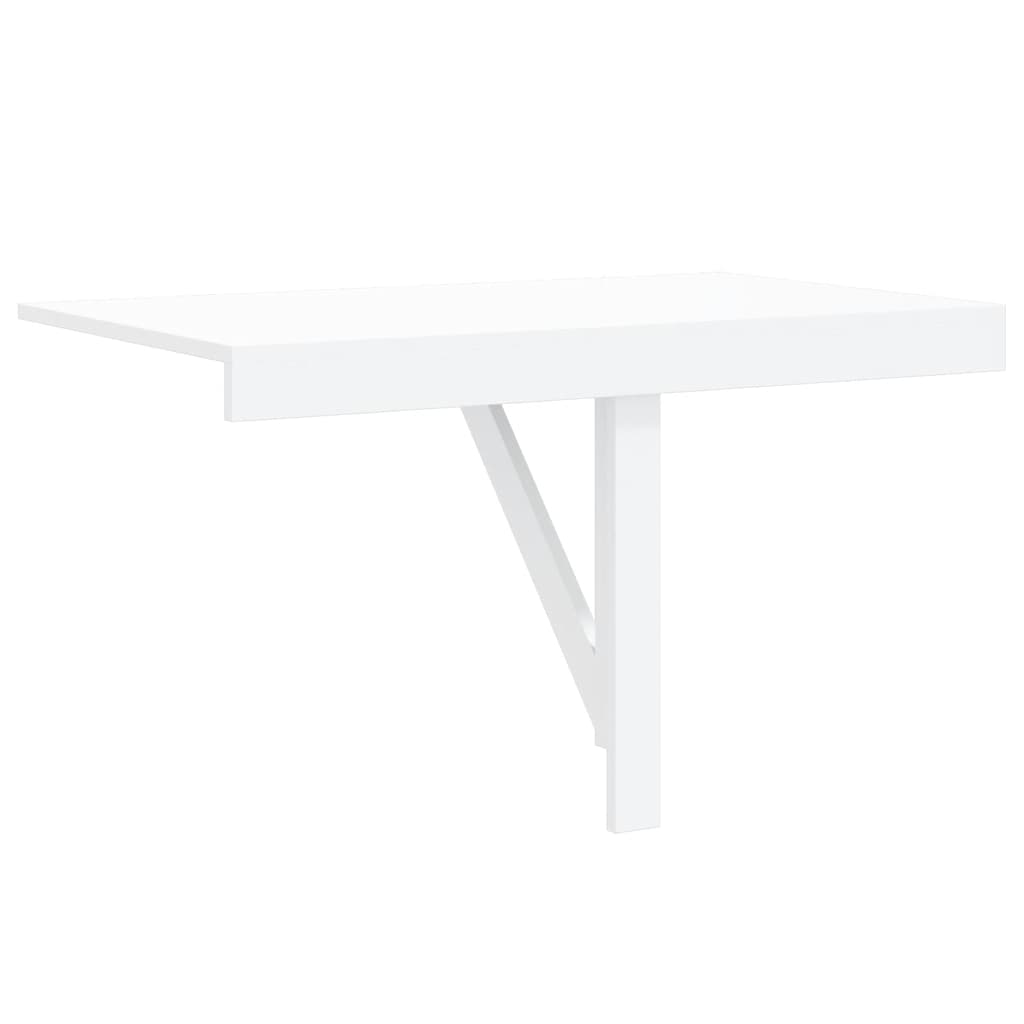 Wandtafel inklapbaar 100x60x56 cm bewerkt hout hoogglans wit