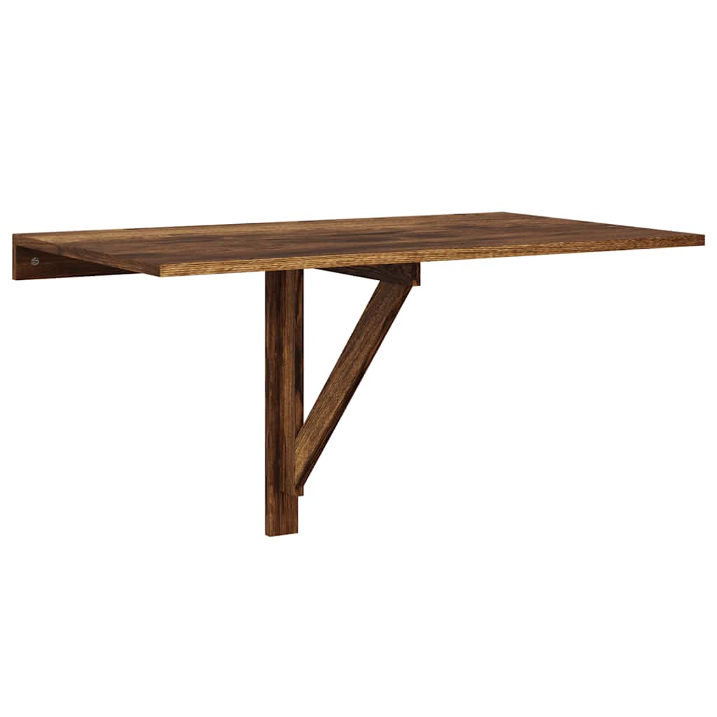Wandtafel inklapbaar 100x60x56 cm bewerkt hout gerookt eiken