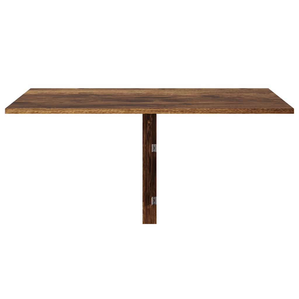 Wandtafel inklapbaar 100x60x56 cm bewerkt hout gerookt eiken