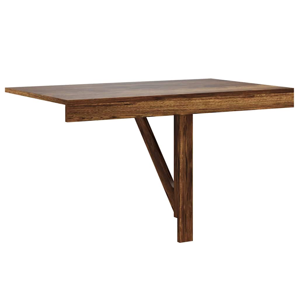 Wandtafel inklapbaar 100x60x56 cm bewerkt hout gerookt eiken