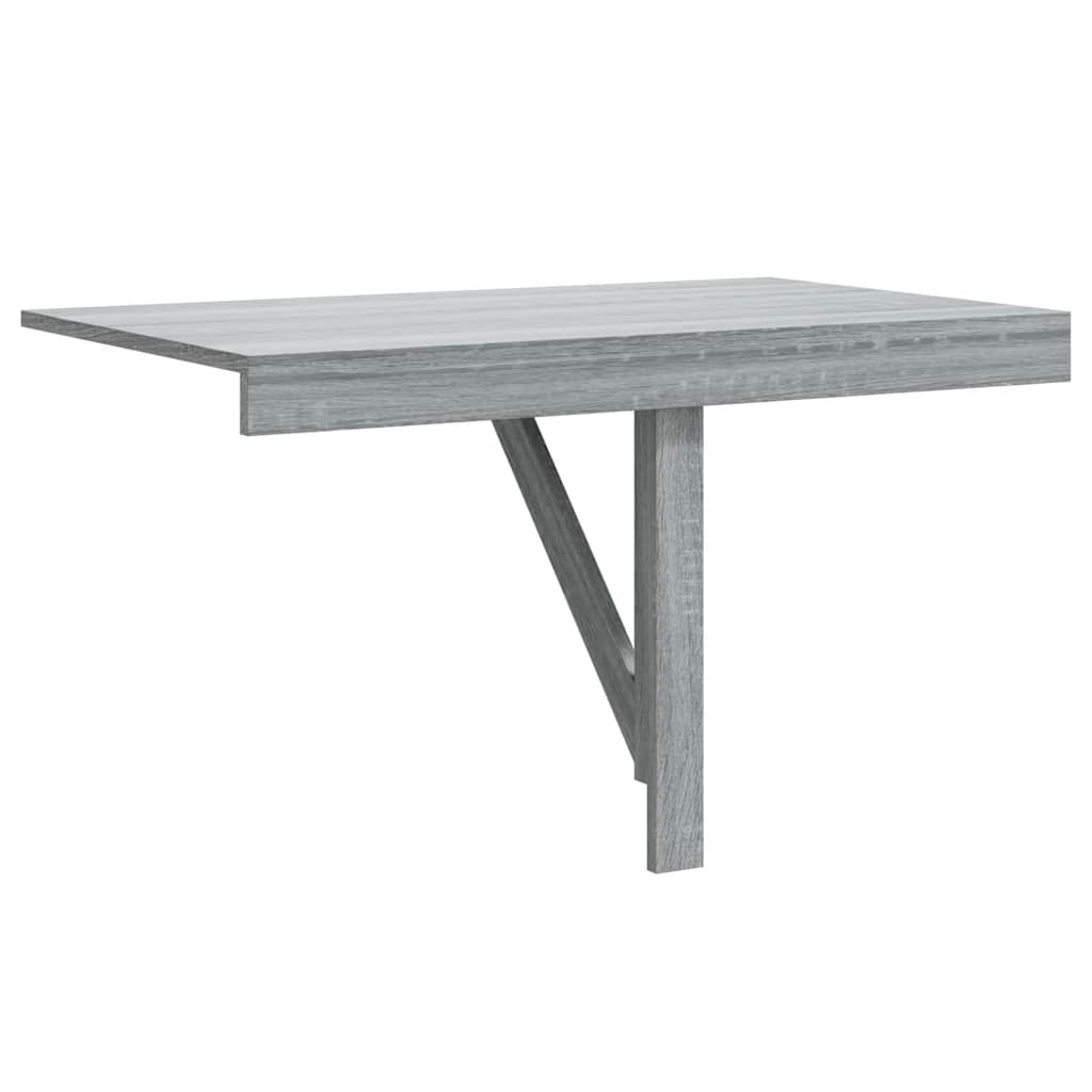 Wandtafel inklapbaar 100x60x56 cm bewerkt hout grijs sonoma