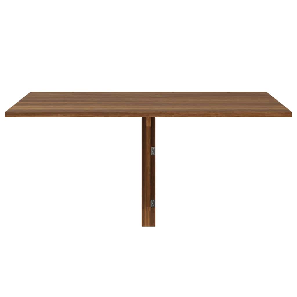 Wandtafel inklapbaar 100x60x56 cm bewerkt hout bruineiken