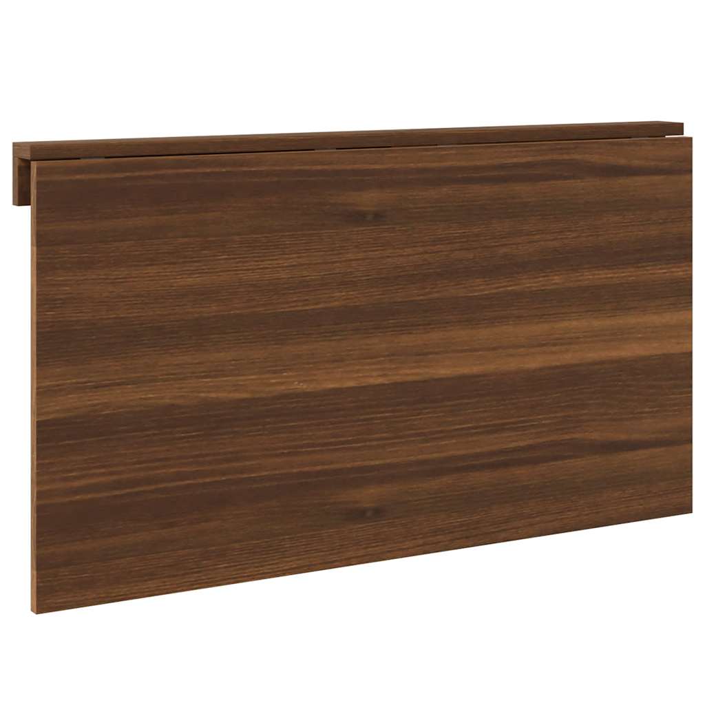 Wandtafel inklapbaar 100x60x56 cm bewerkt hout bruineiken