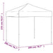 Partytent inklapbaar 2x2 m crèmekleurig