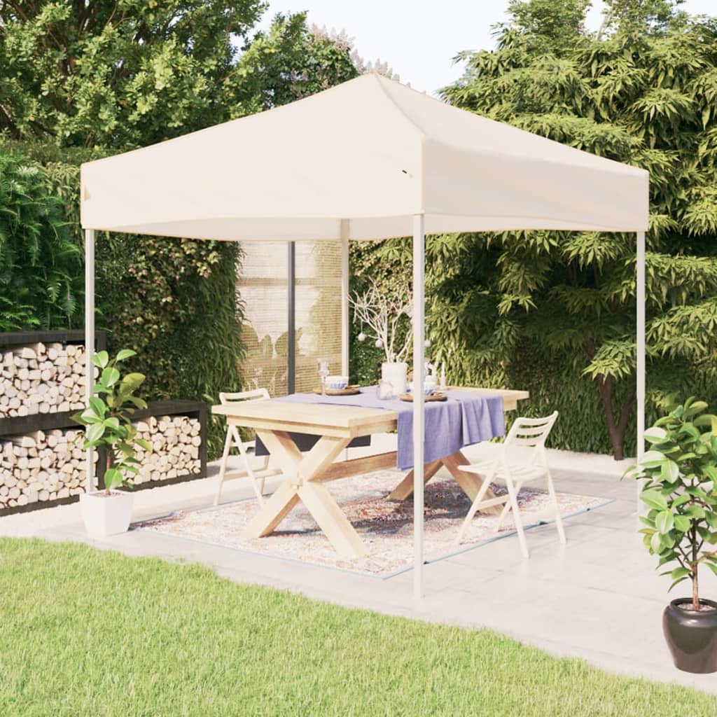 Partytent inklapbaar 2x2 m crèmekleurig
